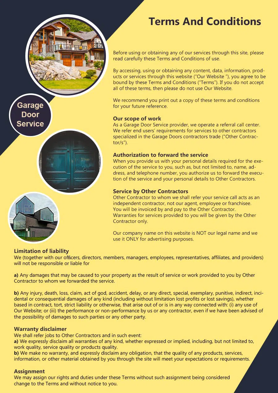 Elite Garage Door Service Detroit, MI 248-509-0086 - terms6